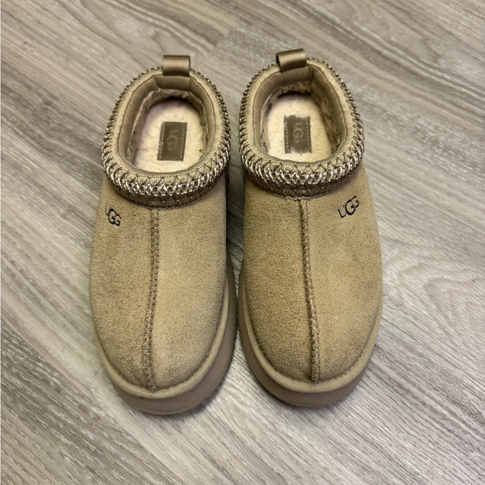 UGG Beige Suede Slip-On Shoes